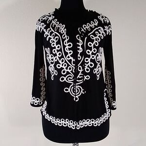 LAUREN MICHELLE LONDON MILAN NEW YORK PARIS WOMEN BLOUSE SIZE M